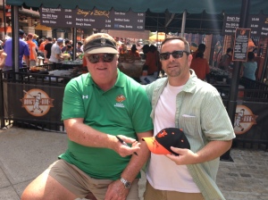 Me, giving Boog Powell an autographed ball cap.